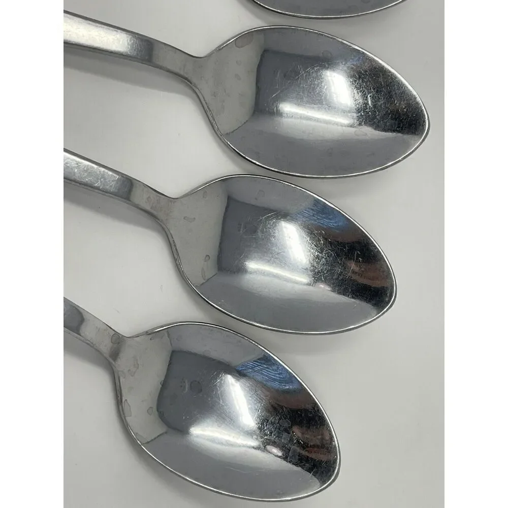 Maper-Inox Stainless Pointed Tip Handle Dinner Place Spoons 8” Set Of 5 MCM